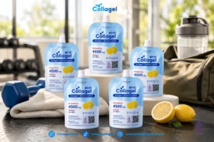 wanita usia 25 tahun yang mulai mengalami tanda tubuh kekurangan collagen seperti kulit kering, garis halus, dan elastisitas kulit menurun.