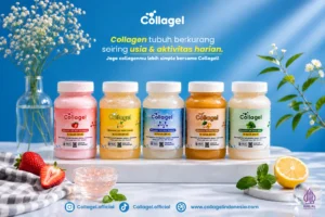 Cara meningkatkan produksi collagen alami melalui makanan bergizi, vitamin C, hidrasi, dan konsumsi Collagel collagen jelly halal.