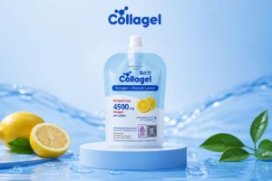 Collagel collagen jelly drink dengan marine collagen, telah memiliki izin edar BPOM dan menggunakan bahan bersertifikat halal.
